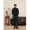 imagePJ PAUL JONES Mens Slim Fit Turtleneck Sweater Casual Ribbed Knitted Pullover SweatersBlack