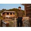 imagePJ PAUL JONES Mens Slim Fit Turtleneck Sweater Casual Ribbed Knitted Pullover SweatersCoffee