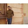 imagePJ PAUL JONES Mens Slim Fit Turtleneck Sweater Casual Ribbed Knitted Pullover SweatersCoffee