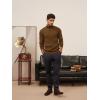 imagePJ PAUL JONES Mens Slim Fit Turtleneck Sweater Casual Ribbed Knitted Pullover SweatersCoffee