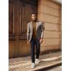 imagePJ PAUL JONES Mens Slim Fit Turtleneck Sweater Casual Ribbed Knitted Pullover SweatersCoffee