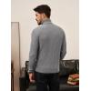 imagePJ PAUL JONES Mens Slim Fit Turtleneck Sweater Casual Ribbed Knitted Pullover SweatersDark Grey