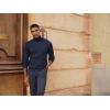 imagePJ PAUL JONES Mens Slim Fit Turtleneck Sweater Casual Ribbed Knitted Pullover SweatersNavy Blue
