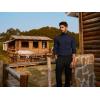 imagePJ PAUL JONES Mens Slim Fit Turtleneck Sweater Casual Ribbed Knitted Pullover SweatersNavy Blue