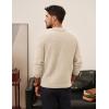 imagePJ PAUL JONES Mens Sweater Cable Knit Polo Collar Sweaters for Fall WinterApricot