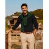 imagePJ PAUL JONES Mens Sweater Cable Knit Polo Collar Sweaters for Fall WinterBlack