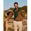 imagePJ PAUL JONES Mens Sweater Cable Knit Polo Collar Sweaters for Fall WinterCoffee