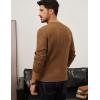 imagePJ PAUL JONES Mens Sweater Casual Henley Pullover Cable Knitted SweaterCoffee