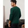 imagePJ PAUL JONES Mens Sweater Casual Henley Pullover Cable Knitted SweaterDark Green