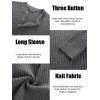 imagePJ PAUL JONES Mens Sweater Casual Henley Pullover Cable Knitted SweaterGrey