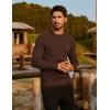 imagePJ PAUL JONES Mens Sweater Crewneck Cable Knit Textured Pullover Sweaters for FallCoffee