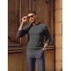 imagePJ PAUL JONES Mens Sweater Crewneck Cable Knit Textured Pullover Sweaters for FallGrey