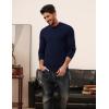 imagePJ PAUL JONES Mens Sweater Crewneck Cable Knit Textured Pullover Sweaters for FallNavy