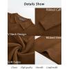imagePJ PAUL JONES Mens Sweater V Neck Long Sleeve Casual Pullover Cable Knit Textured SweatersCoffee