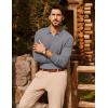 imagePJ PAUL JONES Mens Sweater V Neck Long Sleeve Casual Pullover Cable Knit Textured SweatersDark Grey