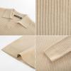 imagePJ PAUL JONES Mens Sweater V Neck Slim Fit Pullover Sweater Long Sleeve Ribbed Textured SweatersApricot