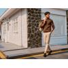 imagePJ PAUL JONES Mens Sweater V Neck Slim Fit Pullover Sweater Long Sleeve Ribbed Textured SweatersCoffee