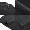 imagePJ PAUL JONES Mens Sweater V Neck Slim Fit Pullover Sweater Long Sleeve Ribbed Textured SweatersDark Grey
