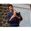 imagePJ PAUL JONES Mens Sweater V Neck Slim Fit Pullover Sweater Long Sleeve Ribbed Textured SweatersNavy Blue