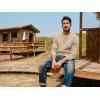 imagePJ PAUL JONES Mens Sweaters Casual Cable Knit Pullover Sweater Crewneck Twist SweatersApricot