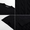imagePJ PAUL JONES Mens Sweaters Casual Cable Knit Pullover Sweater Crewneck Twist SweatersBlack