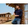 imagePJ PAUL JONES Mens Sweaters Casual Cable Knit Pullover Sweater Crewneck Twist SweatersNavy Blue