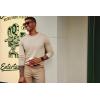 imagePJ PAUL JONES Mens Sweaters Crewneck Basic Lightweight Wool Blend Knitted Pullover Long Sleeve Shirts for MenBeige