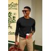imagePJ PAUL JONES Mens Sweaters Crewneck Basic Lightweight Wool Blend Knitted Pullover Long Sleeve Shirts for MenBlack