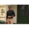 imagePJ PAUL JONES Mens Sweaters Crewneck Basic Lightweight Wool Blend Knitted Pullover Long Sleeve Shirts for MenBlack