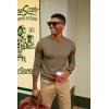 imagePJ PAUL JONES Mens Sweaters Crewneck Basic Lightweight Wool Blend Knitted Pullover Long Sleeve Shirts for MenCamel