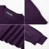 imagePJ PAUL JONES Mens Sweaters Crewneck Basic Lightweight Wool Blend Knitted Pullover Long Sleeve Shirts for MenPurple