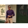 imagePJ PAUL JONES Mens Sweaters Crewneck Basic Lightweight Wool Blend Knitted Pullover Long Sleeve Shirts for MenPurple