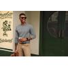 imagePJ PAUL JONES Mens Sweaters Crewneck Basic Lightweight Wool Blend Knitted Pullover Long Sleeve Shirts for MenSilve Grey