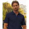 imagePJ PAUL JONES Mens Textured Knit Polo Shirt Short Sleeve Regular Fit Stretch Collared Summer ShirtsNavy Blue