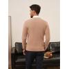 imagePJ PAUL JONES Mens V Neck Sweater Casual Textured Pullover Sweaters Lightweight Ribbed Knit PulloverApricot