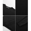 imagePJ PAUL JONES Mens V Neck Sweater Casual Textured Pullover Sweaters Lightweight Ribbed Knit PulloverBlack