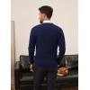 imagePJ PAUL JONES Mens V Neck Sweater Casual Textured Pullover Sweaters Lightweight Ribbed Knit PulloverNavy Blue