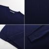 imagePJ PAUL JONES Mens V Neck Sweater Casual Textured Pullover Sweaters Lightweight Ribbed Knit PulloverNavy Blue