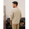 imagePJ PAUL JONES Sweaters for Men Casual Crewneck Pullover Sweater Knit Textured SweatersBeige