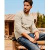 imagePJ PAUL JONES Sweaters for Men Casual Crewneck Pullover Sweater Knit Textured SweatersBeige