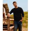imagePJ PAUL JONES Sweaters for Men Casual Crewneck Pullover Sweater Knit Textured SweatersBlack