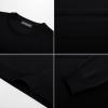 imagePJ PAUL JONES Sweaters for Men Casual Crewneck Pullover Sweater Knit Textured SweatersBlack