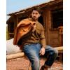 imagePJ PAUL JONES Sweaters for Men Casual Crewneck Pullover Sweater Knit Textured SweatersCoffee