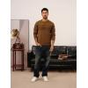 imagePJ PAUL JONES Sweaters for Men Casual Crewneck Pullover Sweater Knit Textured SweatersCoffee