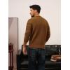 imagePJ PAUL JONES Sweaters for Men Casual Crewneck Pullover Sweater Knit Textured SweatersCoffee
