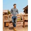 imagePJ PAUL JONES Sweaters for Men Casual Crewneck Pullover Sweater Knit Textured SweatersDark Grey