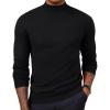 imagePJ PAUL JONES Mens Mock Turtleneck Sweater Long Sleeve Casual Pullover Sweater Slim Fit Basic Knit TeeBlack