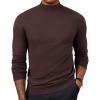 imagePJ PAUL JONES Mens Mock Turtleneck Sweater Long Sleeve Casual Pullover Sweater Slim Fit Basic Knit TeeCoffee