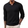 imagePJ PAUL JONES Mens Sweater V Neck Long Sleeve Casual Pullover Cable Knit Textured SweatersBlack