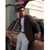 imagePJ PAUL JONES Mens Blazer Casual Sport Coats Lightweight One Button Suit Jacket for SummerBrown
